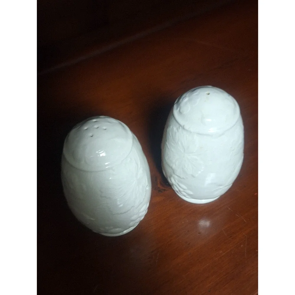 Ironstone salt and pepper shakers